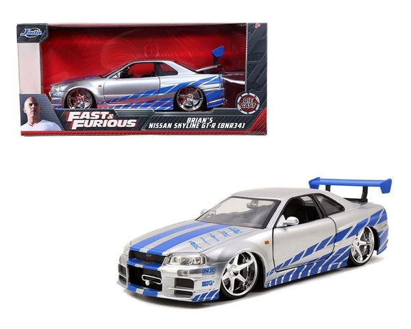 Jada 1:24 Brian's 2002 Nissan Skyline GT-R34 (Silver) – Fast