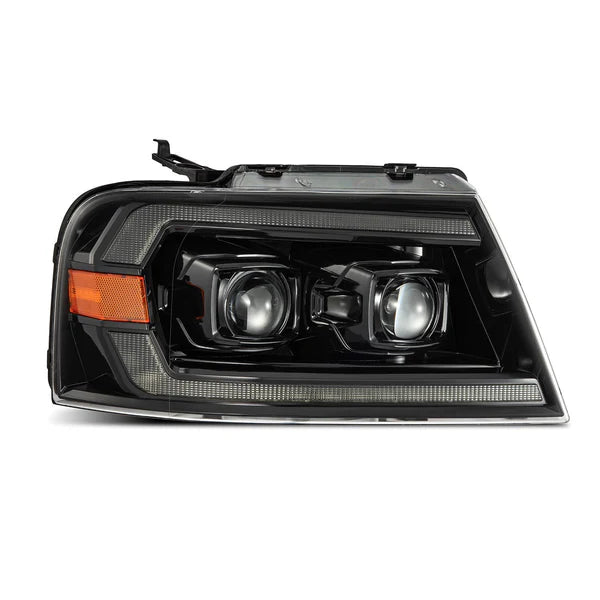 04-08 Ford F150 / 06-08 Lincoln Mark LT PRO-Series Halogen Projector Headlights Black/ Alpha-Black