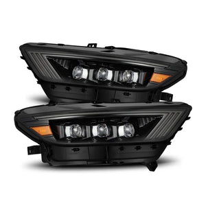15-17 Ford Mustang/18-20 Mustang Shelby GT350/GT500 NOVA-Series LED Projector Headlights Black/ Alpha Black