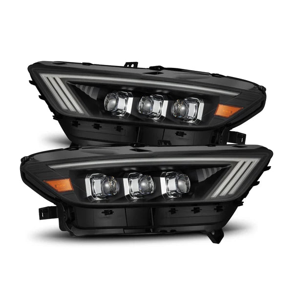 15-17 Ford Mustang/18-20 Mustang Shelby GT350/GT500 NOVA-Series LED Projector Headlights Black/ Alpha Black