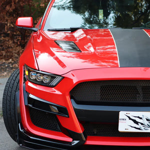 15-17 Ford Mustang/18-20 Mustang Shelby GT350/GT500 NOVA-Series LED Projector Headlights Black/ Alpha Black