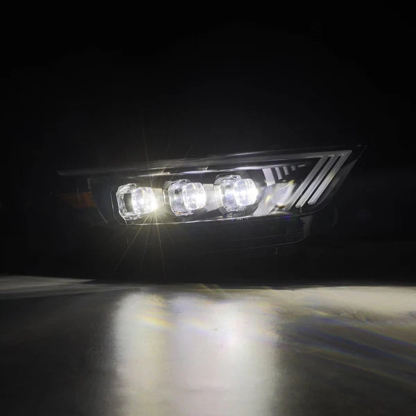 15-17 Ford Mustang/18-20 Mustang Shelby GT350/GT500 NOVA-Series LED Projector Headlights Black/ Alpha Black