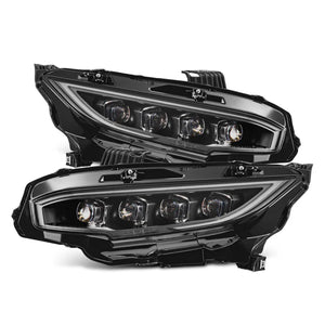 16-21 Honda Civic NOVA-Series LED Projector Headlights Black