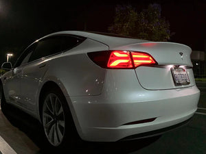 17-23 Tesla Model 3 / 20-24 Model Y (Without Stock Amber Turn Signal) PRO-Series LED Tail Lights Red Smoke