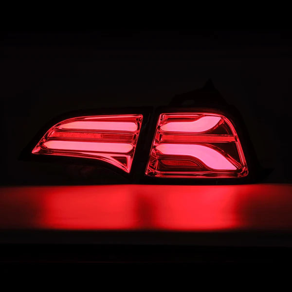 17-23 Tesla Model 3 / 20-24 Model Y (Without Stock Amber Turn Signal) PRO-Series LED Tail Lights Red Smoke