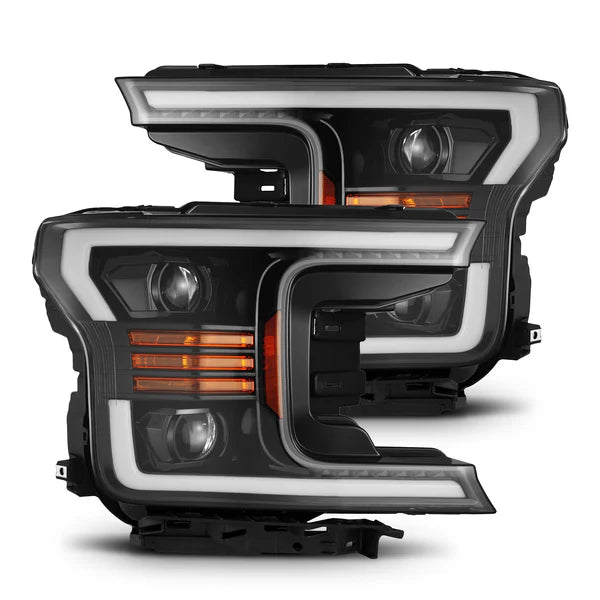 18-20 Ford F150 LUXX-Series LED Projector Headlights Jet Black