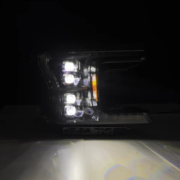 18-20 Ford F150 (MK II 14th Gen Style) NOVA-Series LED Projector Headlights Black/ Alpha-Black