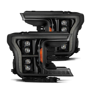 18-20 Ford F150 (MK II 14th Gen Style) NOVA-Series LED Projector Headlights Black/ Alpha-Black
