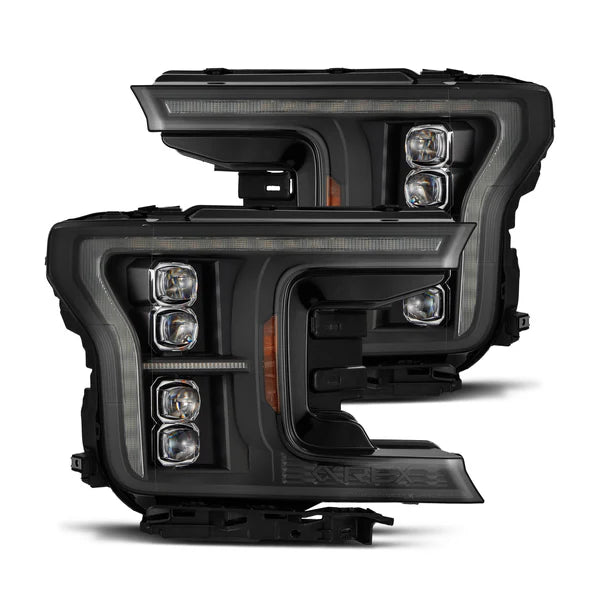 18-20 Ford F150 (MK II 14th Gen Style) NOVA-Series LED Projector Headlights Black/ Alpha-Black