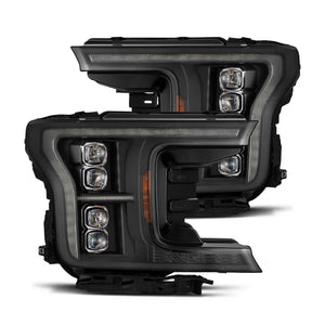 18-20 Ford F150 (MK II 14th Gen Style) NOVA-Series LED Projector Headlights Black/ Alpha-Black