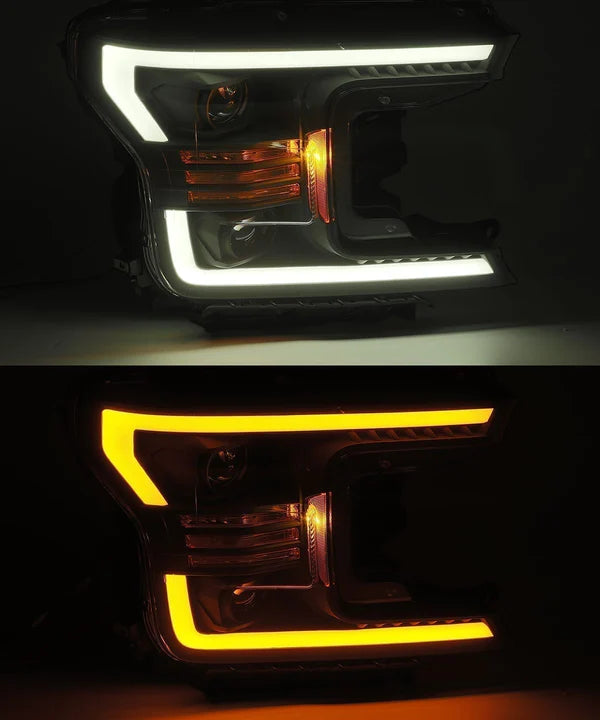 18-20 Ford F150 PRO-Series Halogen Projector Headlights Black (ETA late May)