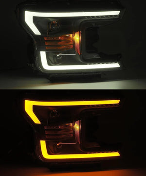 18-20 Ford F150 PRO-Series Halogen Projector Headlights Black (ETA late May)