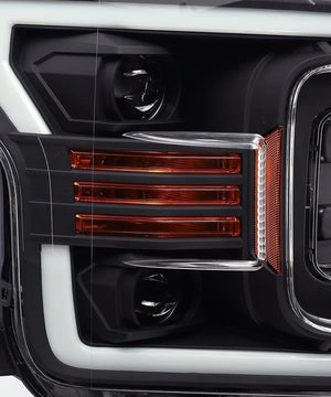18-20 Ford F150 PRO-Series Halogen Projector Headlights Black (ETA late May)