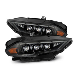 18-23 Ford Mustang MK II NOVA-Series LED Projector Headlights Black/ Alpha Black