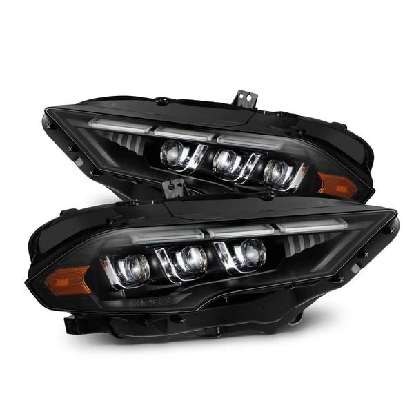 18-23 Ford Mustang MK II NOVA-Series LED Projector Headlights Black/ Alpha Black