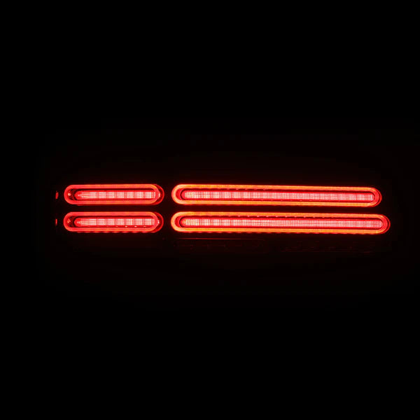 23-25 Nissan Z Quad-Loop Style NOVA-Series Prismatic LED Tail Lights Black/Alpha Black
