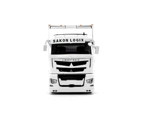 GCD 1:64 Liberty Walk LB-Trucks Mitsubishi Fuso Super Great Transporter Sakon Logix – White