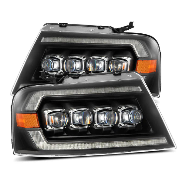 04-08 Ford F150 / 06-08 Lincoln Mark LT NOVA-Series LED Projector Headlights Black/ Alpha-Black