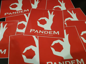 Pandem Stickers 5.5'' x 5.5'' ( Available in 2 colors)