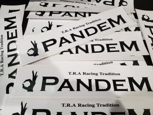 Pandem  Stickers Black and White 2" x 9"